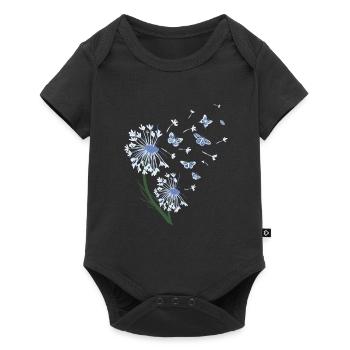 Cottagecore Aesthetic Dandelion - Baby Premium short-sleeve bodysuit - black - Front