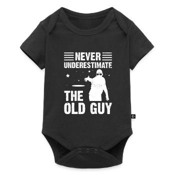 Ne sous-estimez jamais le Old Guy Disc Golf - Body à manches courtes Premium Bébé - noir - Devant