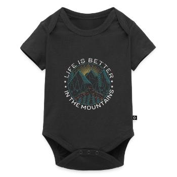 Live is better in the mountains - Baby Premium short-sleeve bodysuit - black - Front