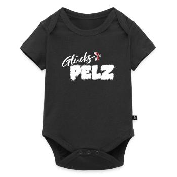 Glückspelz für Glückspilze - Baby Premium Kurzarmbody - Schwarz - Vorne