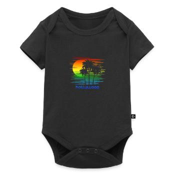Hollywood California LGBTQ Rainbow Flag Pride - Baby Premium short-sleeve bodysuit - black - Front