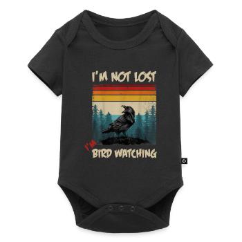 Ornithologie Vogelforschung I'm Not Lost I'm - Baby Premium Kurzarmbody - Schwarz - Vorne