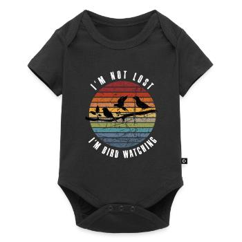 Ornithologie Vogelforschung I'm Not Lost I'm - Baby Premium Kurzarmbody - Schwarz - Vorne