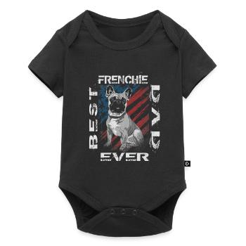 Best Frenchie Dad Ever French Bulldog Papa - Baby Premium short-sleeve bodysuit - black - Front