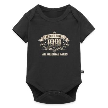 Retro Vintage Birthday Legend Since 1991 - Baby Premium Kurzarmbody - Schwarz - Vorne
