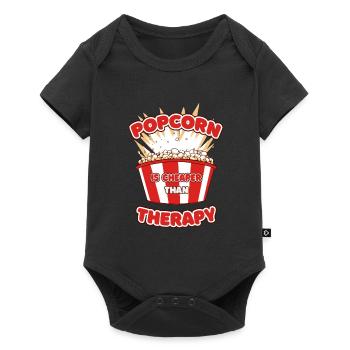 Popcorn Is Cheaper Than Therapy Cinema Fan - Baby Premium short-sleeve bodysuit - black - Front