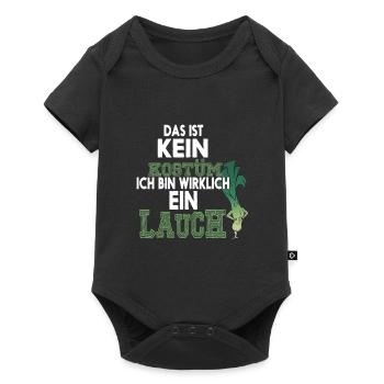 Das Ist Kein Kostüm Ich Bin Lauch Tier Vegan - Baby Premium Kurzarmbody - Schwarz - Vorne