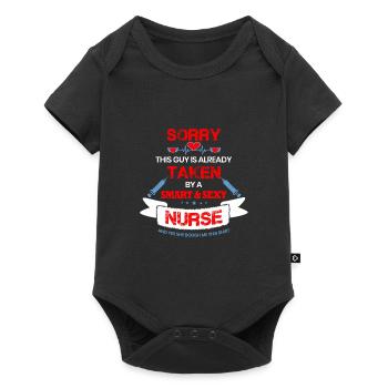 Sorry This Guy Is Already Taken By A Smart And - Baby Premium Kurzarmbody - Schwarz - Vorne