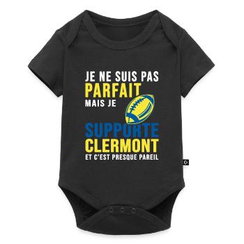 Rugby humour rugby clermont - Body à manches courtes Premium Bébé - noir - Devant