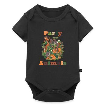 Wild Party Animals Music Band - Baby Premium short-sleeve bodysuit - black - Front