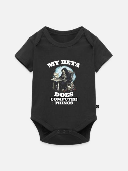 Mein Beta macht Computerdinge Programmierer - Baby Premium Kurzarmbody - Schwarz