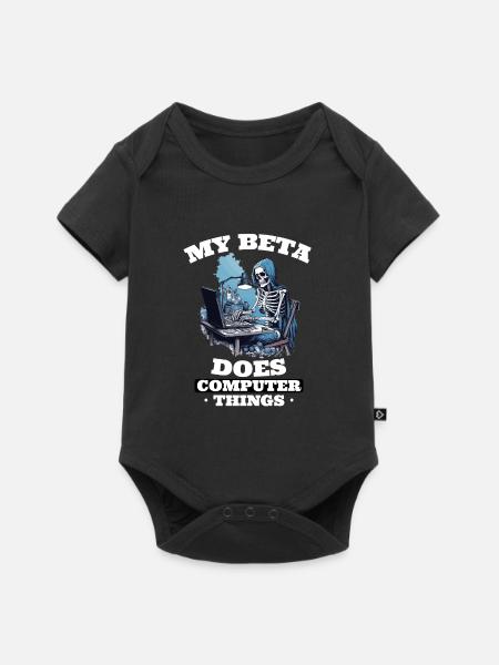 Mein Beta macht Computerdinge Programmierer - Baby Premium Kurzarmbody - Schwarz