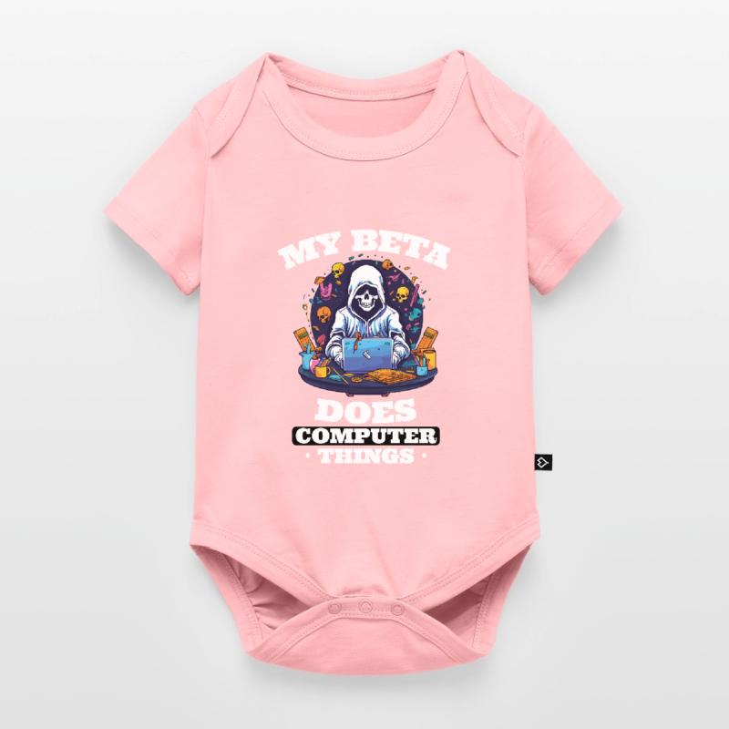 My beta makes computer things programmers Baby Premium short-sleeve bodysuit