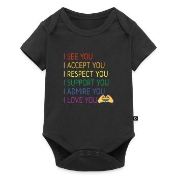 I see you I accept you I respect you - Baby Premium short-sleeve bodysuit - black - Front