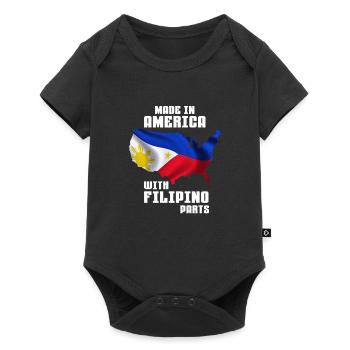 Made in America with Filipino parts - Baby Premium short-sleeve bodysuit - black - Front