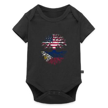 Made in America with Filipino roots - - Baby Premium short-sleeve bodysuit - black - Front