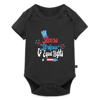 Terre de la liberté à cause des braves - Body à manches courtes Premium Bébé - noir - Devant