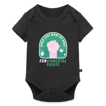 Les filles veulent juste avoir des droits humains fondamentaux - Body à manches courtes Premium Bébé - noir - Devant