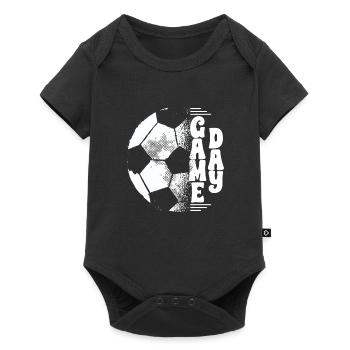 Jour de match Père Fils Volleyball américain - Body à manches courtes Premium Bébé - noir - Devant