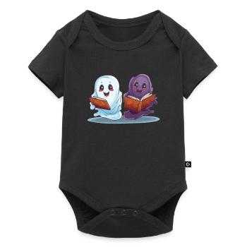 Groovy Lire la suite Livres Ghost Cute Funny - Body à manches courtes Premium Bébé - noir - Devant