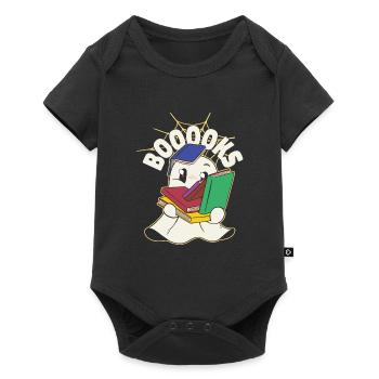 Groovy Lire la suite Livres Ghost Cute Funny - Body à manches courtes Premium Bébé - noir - Devant