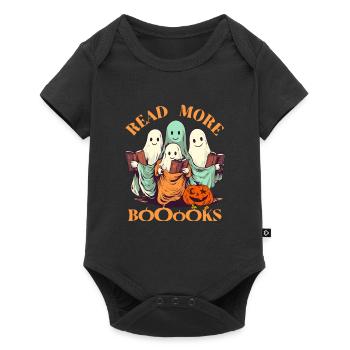 Groovy Lire la suite Livres Ghost Cute Funny - Body à manches courtes Premium Bébé - noir - Devant