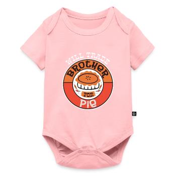 Lustige Kürbiskuchen Bruder Kuchen Liebhaber - Baby Premium Kurzarmbody - Rosa - Vorne