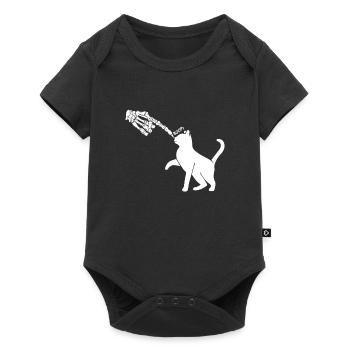 Spooky Boop Skeleton Hand Touch Nose Cat Costume - Baby Premium short-sleeve bodysuit - black - Front