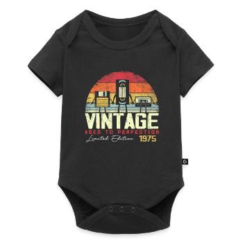 Cadeau Millésime 1975 - Body à manches courtes Premium Bébé - noir - Devant