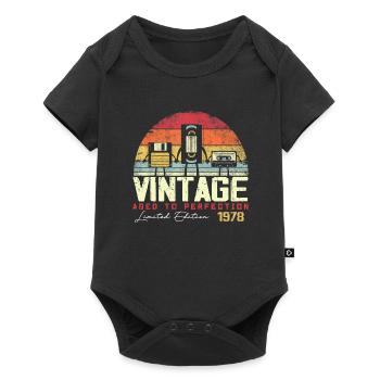 Cadeau Millésime 1978 - Body à manches courtes Premium Bébé - noir - Devant