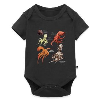 Exploring Fascinating Octopus Species - Baby Premium short-sleeve bodysuit - black - Front