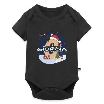 Génial Giorgia nom w chapeau de père Noël dans le thème de Noël - Body à manches courtes Premium Bébé - noir - Devant