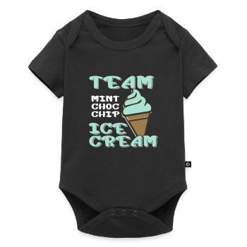 Team Mint Choc Crème glacée Cornet Crème glacée Crème glacée - Body à manches courtes Premium Bébé - noir - Devant