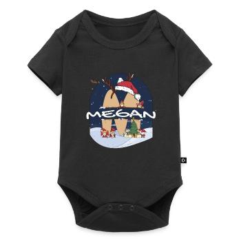 Impressionnant nom d’Agatha w chapeau de père Noël dans le thème de Noël - Body à manches courtes Premium Bébé - noir - Devant