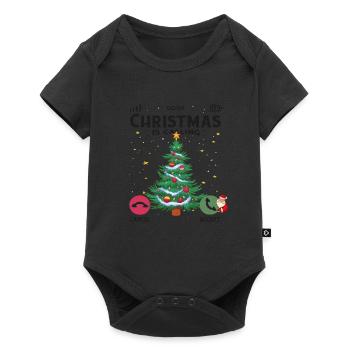 Christmas Is Calling Christmas Pajama Funny X-Mas - Baby Premium short-sleeve bodysuit - black - Front