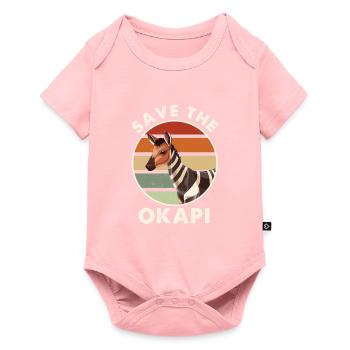 Okapi Sunset Spirit Animal - Baby Premium short-sleeve bodysuit - rose - Front