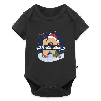 Génial nom de Rizzo w chapeau de père Noël dans le thème de Noël - Body à manches courtes Premium Bébé - noir - Devant