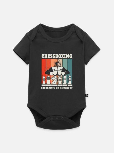 Schachboxen - Schachmatt Oder Knockout Schachboxen - Baby Premium Kurzarmbody - Schwarz