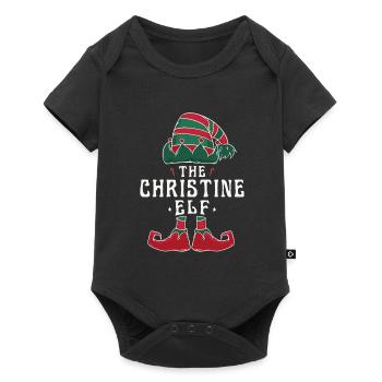Christine Elf famille Match groupe Noël papa - Body à manches courtes Premium Bébé - noir - Devant