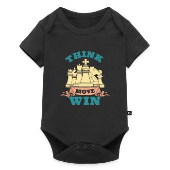 Échecs, Penser, Bouger, Gagner, Club des Maîtres d’Échecs - Body à manches courtes Premium Bébé - noir - Devant