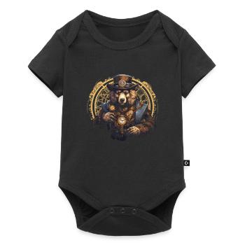 Ours, Faune, Animal, Nature, Steampunk - Body à manches courtes Premium Bébé - noir - Devant