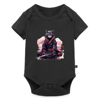 Japanese Art Cat Kawaii Anime - Baby Premium short-sleeve bodysuit - black - Front