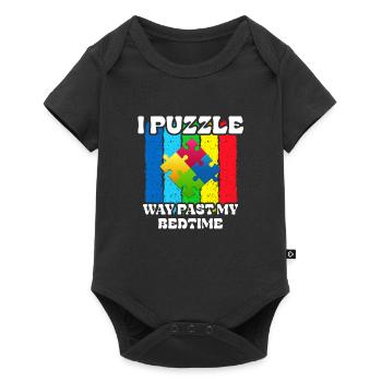 I'm puzzling far beyond my bedtime - Baby Premium short-sleeve bodysuit - black - Front