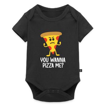 You Wanna Pizza Me - Funny Pizza Lovers - Body à manches courtes Premium Bébé - noir - Devant