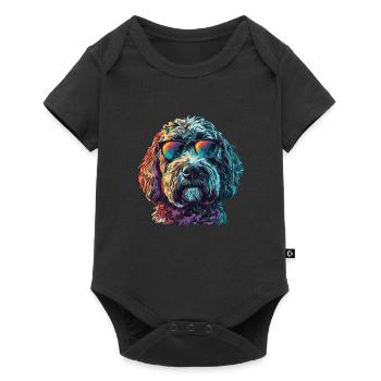 Labradoodle Doodle chiens maman ami à fourrure - Body à manches courtes Premium Bébé - noir - Devant