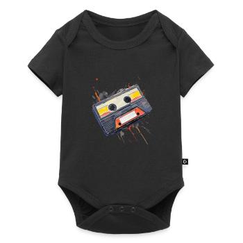 Cassette Musique Mixtape Lecteur de Cassettes des années 80 - Body à manches courtes Premium Bébé - noir - Devant