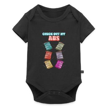 Check Out My Abs - 3D Printer - Baby Premium short-sleeve bodysuit - black - Front
