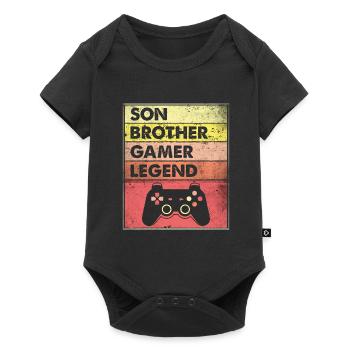 Gaming-Geschenke für Teenager Jungen 8-16 Jahre alt - Baby Premium Kurzarmbody - Schwarz - Vorne