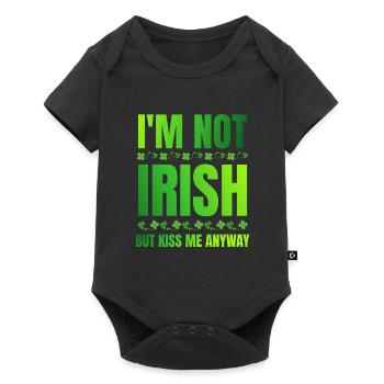Ich bin kein Ire, aber küss mich trotzdem St. Patrick's Day - Baby Premium Kurzarmbody - Schwarz - Vorne