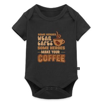 Some heroes wear capes - others cook - Baby Premium short-sleeve bodysuit - black - Front